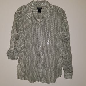 Ann Taylor Long Sleeve Button Down (026)